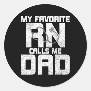 Mein Favorit Rn nennt mich Vater - Funny Registere Runder Aufkleber