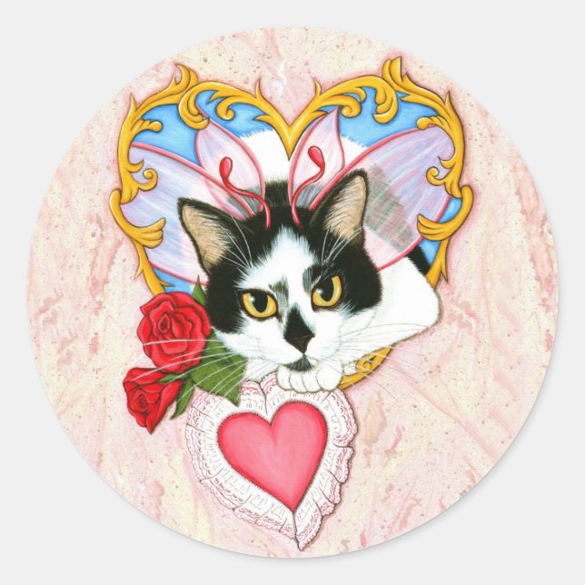 Mein Feline Valentine Cat Sticker (Vorderseite)