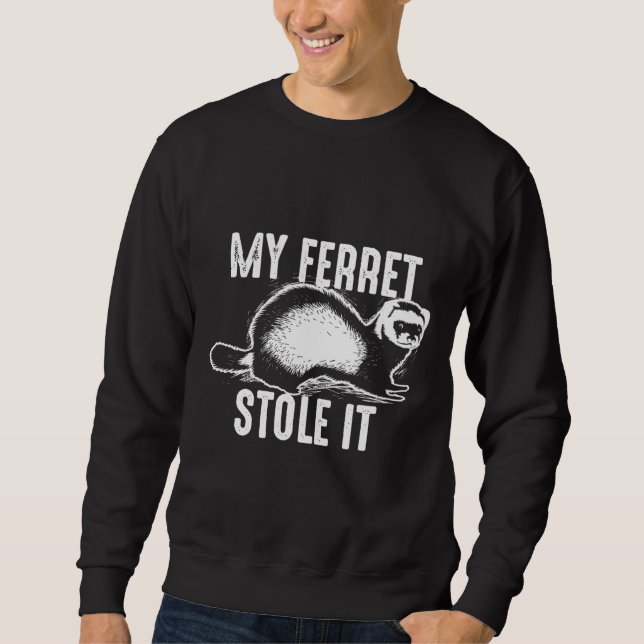 Mein Ferret Stole I Niedlich Polecat Sweatshirt (Vorderseite)