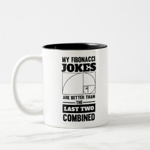Mein Fibonacci Jokes Funny Math Spiral Joke Zweifarbige Tasse