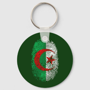 Mein Fingerabdruck ist zu 100 % algerische T-Shirt Schlüsselanhänger