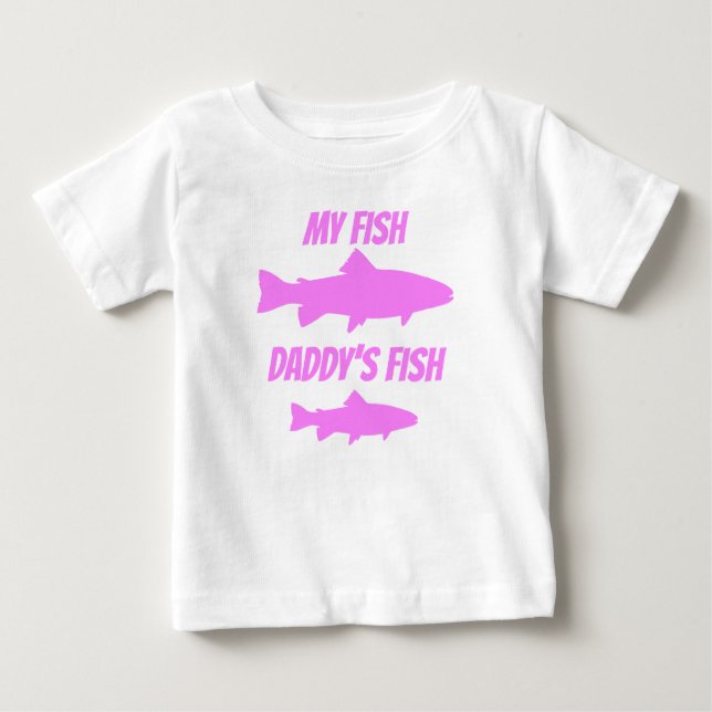Mein Fisch Papa Baby T-shirt (Vorderseite)