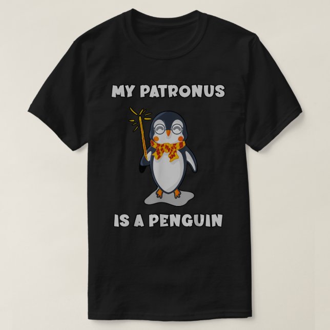 Mein Förderer ist ein Pinguin  T-Shirt (Design vorne)