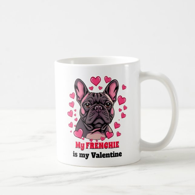Mein Französisch ist mein Valentine Hund Niedlich  Kaffeetasse (Rechts)
