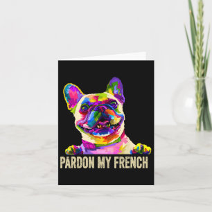 Mein Französisch - Pop Art Spaß Frenchie Französis Karte