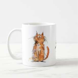 Mein Freitag Nachmittag Gesicht Katze Arbeitsplatz Kaffeetasse