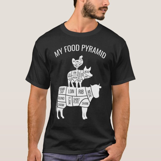 Mein Fresspyramid-Fleischfresser T-Shirt (Vorderseite)