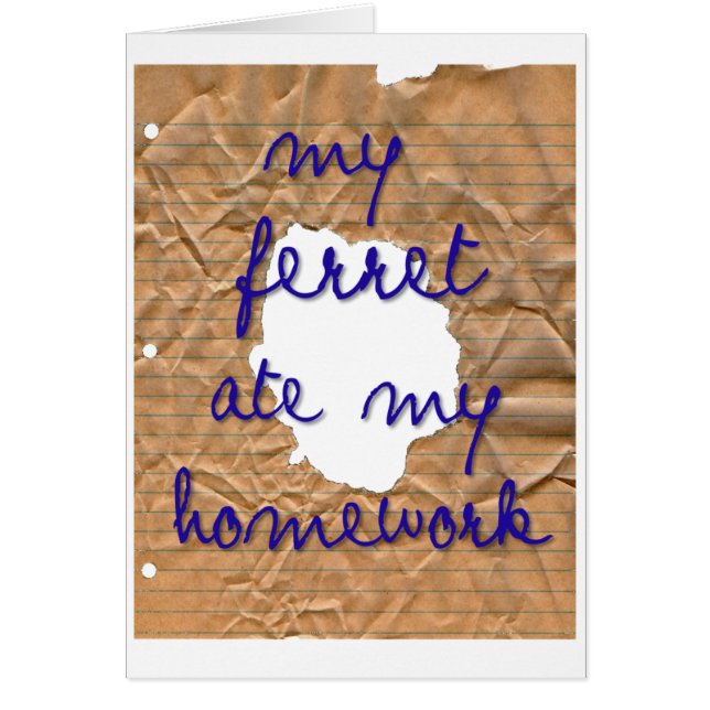 Mein Frettchen hat meine Hausaufgaben verraten (Vorne)