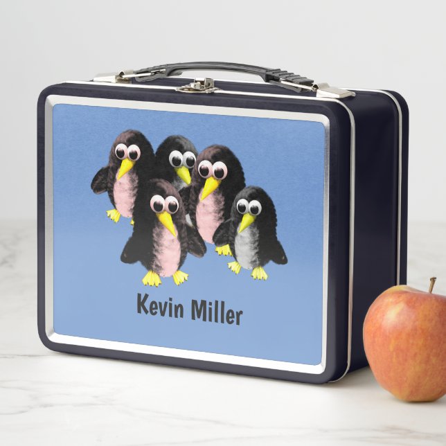 Mein Freund der Pinguin, Personalisiert für Kinder Metall Brotdose (Beispiel)