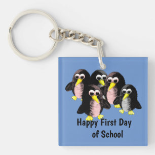 Mein Freund der Pinguin, Personalisiert für Kinder Schlüsselanhänger