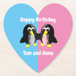 Mein Freund der Pinguin, Personalisiert für Twins Untersetzer