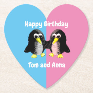 Mein Freund der Pinguin, Personalisiert für Twins Untersetzer