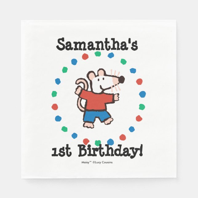 Mein Freund Maisy Birthday Serviette (Vorderseite)