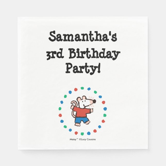 Mein Freund Maisy Birthday Serviette (Vorderseite)