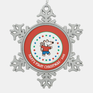 Mein Freund Maisy Schneeflocken Zinn-Ornament