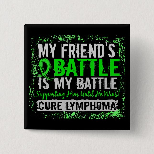 Mein Freund-Mann des Kampf-Lymphom-zu 2 Button (Vorderseite)
