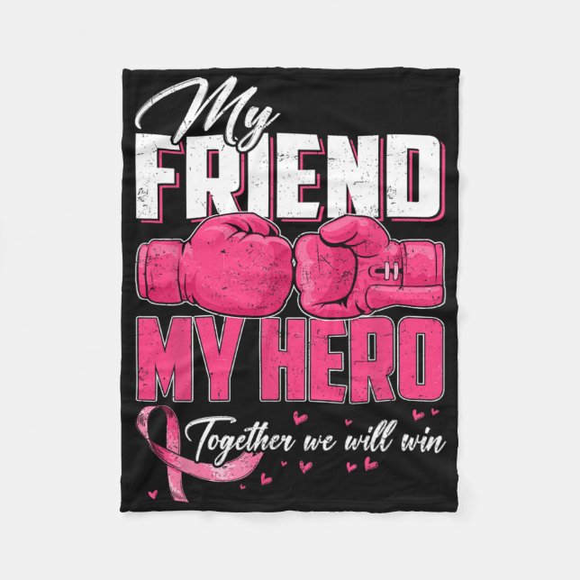 Mein Freund mein Held zusammen gewinnen wir Breast Fleecedecke (Vorderseite)
