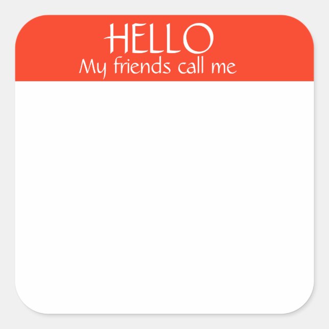 Mein Freund Name Tag Aufkleber Abzeichen Funny Par (Vorderseite)