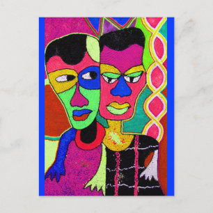 MEIN FREUND UND ICH VON MOJISOLA AGBADAMOSI OKUBU POSTKARTE