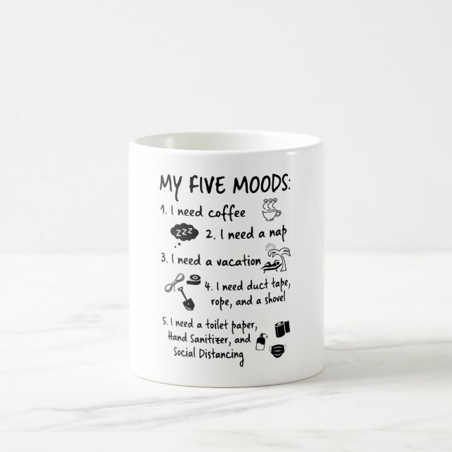 Mein Fünf-Moods-Vatertag-Tasse-Geschenk Kaffeetasse (Mittel)