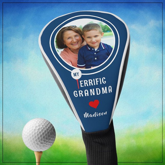 Mein fürchterliches Oma Personalisiert Golfer Foto Golf Headcover (Von Creator hochgeladen)