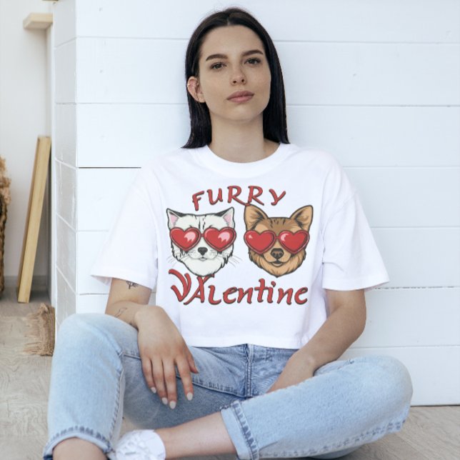 Mein Furry Valentine T-Shirt: Portrait-Shirt für H T-Shirt (furry valentine tshirt #valentine)