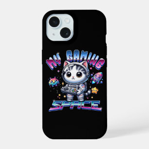 MEIN GAMING-BEREICH - KAWAII SPACE CAT iPhone 15 HÜLLE
