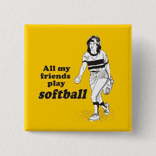 Mein ganzer Freundspiel-Softball Button