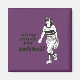 Mein ganzer Freundspiel-Softball Magnet