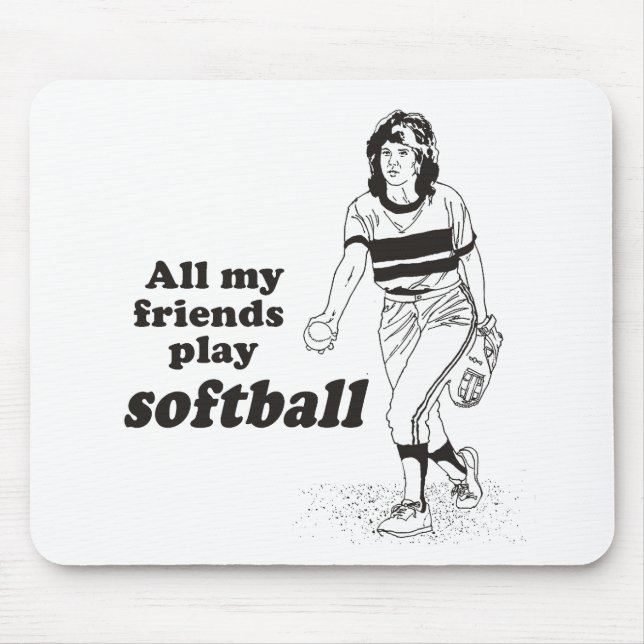 Mein ganzer Freundspiel-Softball Mousepad (Vorne)