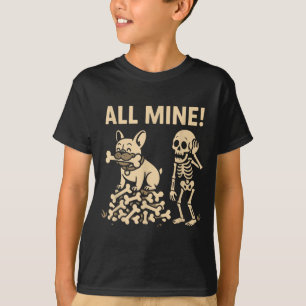 Mein ganzes Halloween-Hund-Skelett-Knochen T-Shirt