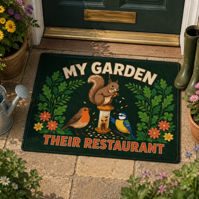 Mein Garten, ihr Restaurant Eichhörnchen Fußmatte (Von Creator hochgeladen)