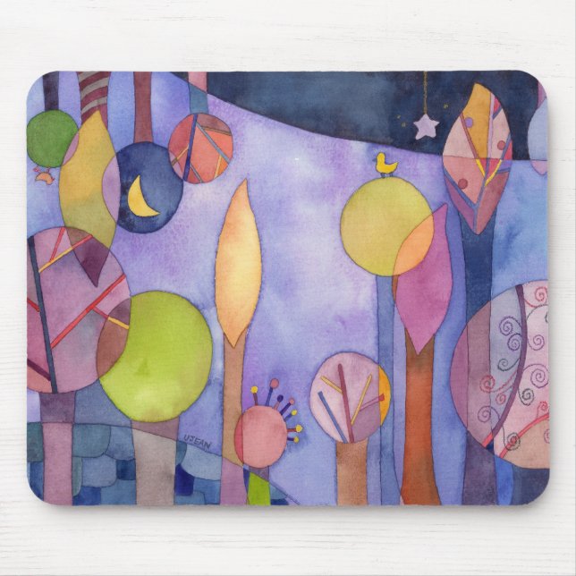 Mein Garten nachts inspirierend Mousepad (Vorne)