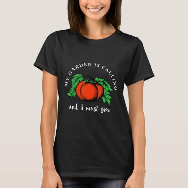 Mein Garten ruft  Gärtnern  Mütter Väter T-Shirt (Vorderseite)