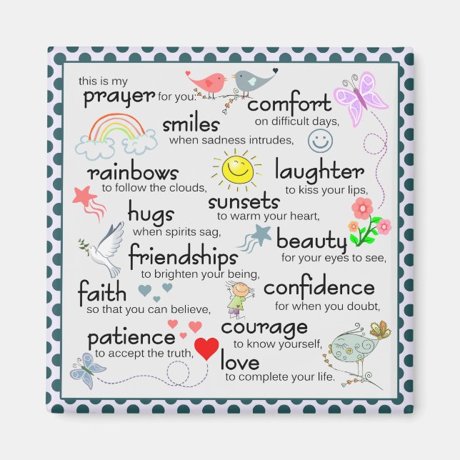 Mein Gebet für dich Magnet (Vorne)