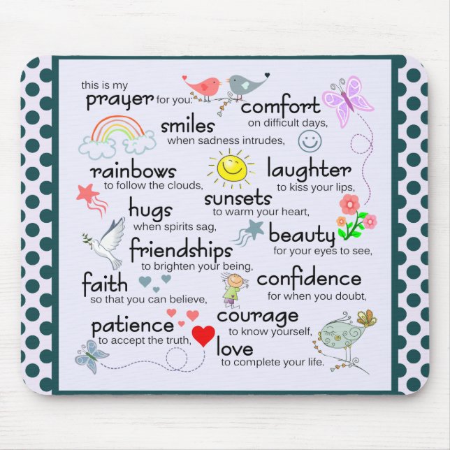 Mein Gebet für dich Mousepad (Vorne)