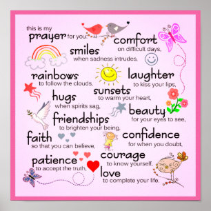 Mein Gebet für dich   Rosa Poster