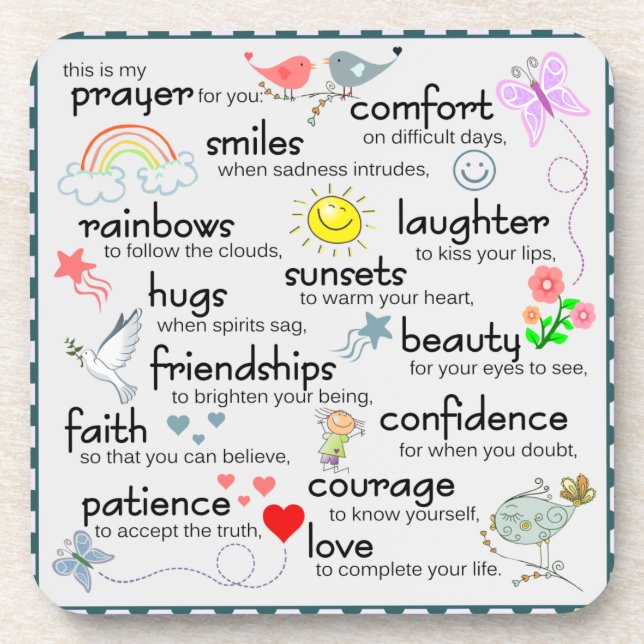 Mein Gebet für dich Untersetzer (Vorderseite)