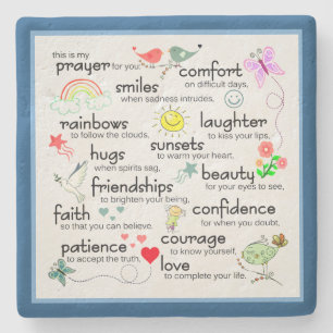 Mein Gebet für euch Segnungen Steinuntersetzer