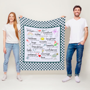 Mein Gebet für Sie Gedicht Fleecedecke