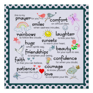 Mein Gebet für Sie Poster