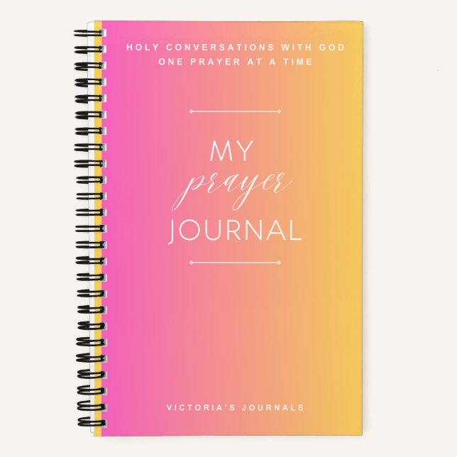 Mein Gebetsjournal Notizbuch (Vorderseite)