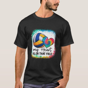 Mein gebleichtes Herz ist auf dem Volleyballfeld d T-Shirt