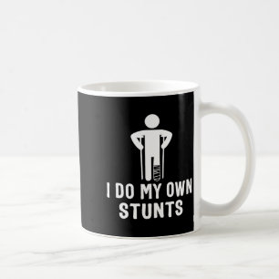 Mein gebrochenes Bein macht eigene Stunts danach Kaffeetasse