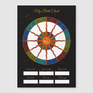 Mein Geburtsdiagramm   Geburtstag Magnetkarte