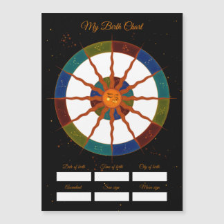 Mein Geburtsdiagramm | Geburtstag Magnetkarte