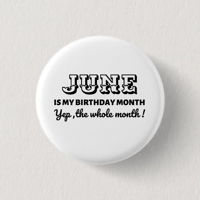 Mein Geburtsmonat Benutzerdefiniert Button (Vorderseite)