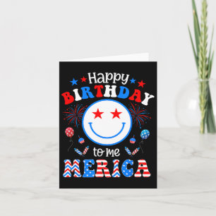 Mein Geburtstag 4. Juli Amerikas Unabhängigkeitsta Karte