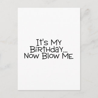 Mein Geburtstag bläst mir jetzt Postkarte