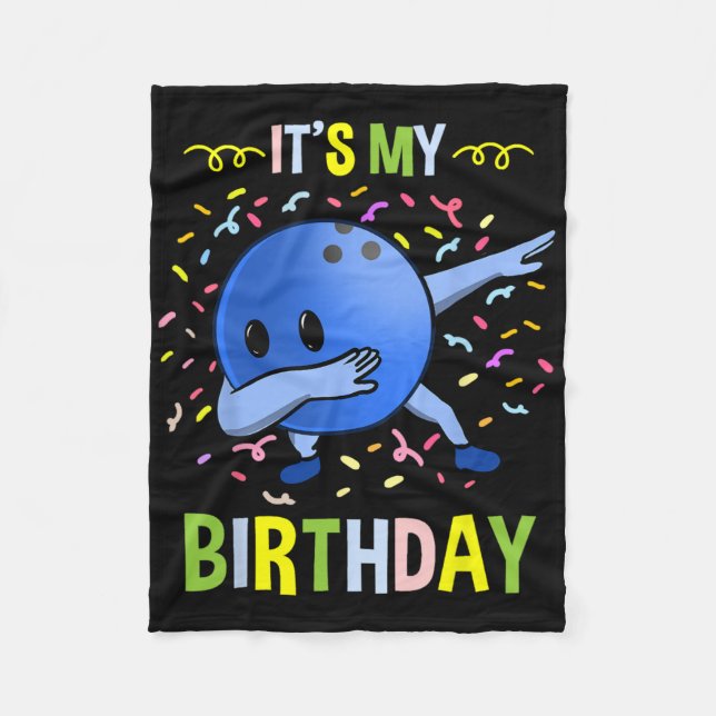 Mein Geburtstag Bowling Byll Fleecedecke (Vorderseite)